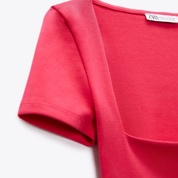 ZARA Crop top with a square cut neckline - Picture 3 of 3